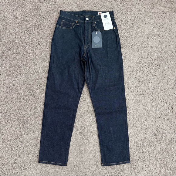 Levi's Japanese Fabric Selvedge High-Rise Boyfriend Denim Jeans Womens W26 L27 - Picture 1 of 16